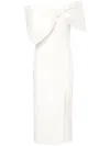 Rachel Gilbert Clara Scarf One-shoulder Stretch Crepe Midi Dress In White