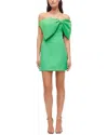 Rachel Gilbert Kace One-shoulder Minidress In Green