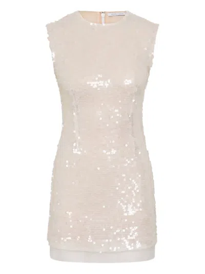 Rachel Gilbert Kaia Sequin Mini Dress In Neutral