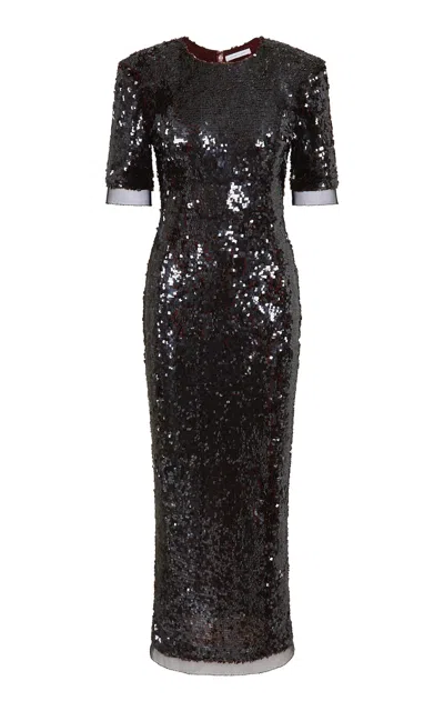 Rachel Gilbert Kaia Squined Tulle Maxi Dress