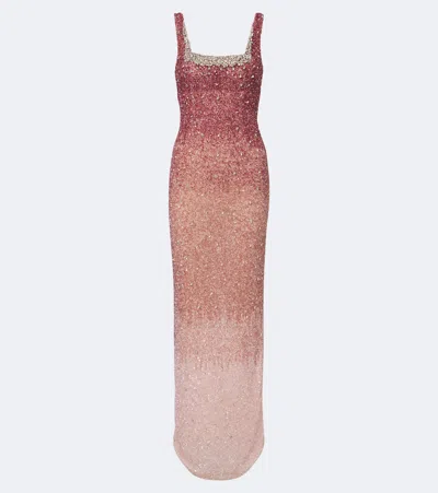 Rachel Gilbert Kaity Embellished Gown In Multi