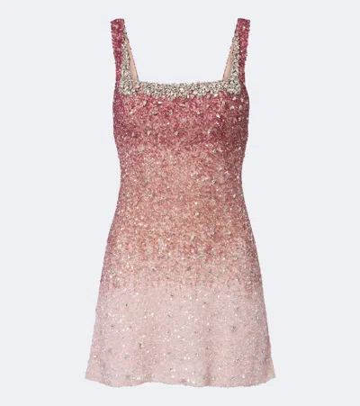Rachel Gilbert Kaity Embellished Minidress In Pink