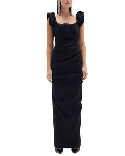 Rachel Gilbert Kalina Ruched Dress In Black