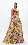 Rachel Gilbert Kira Gown In Floral