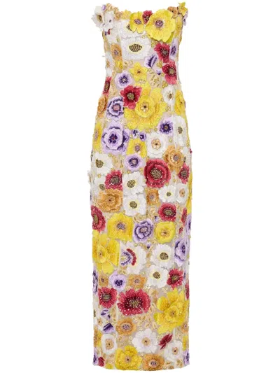 Rachel Gilbert Kira Maxi Dress In Yellow