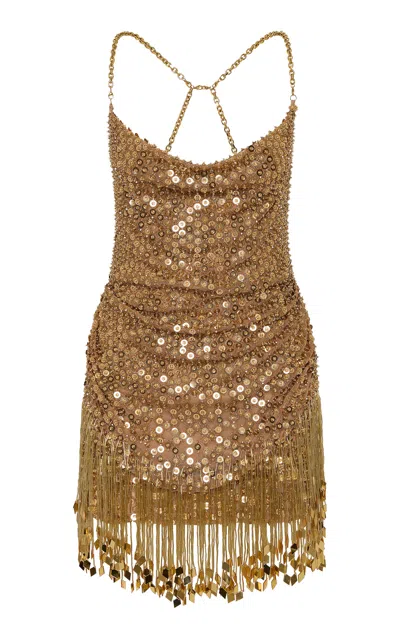 Rachel Gilbert Koda Sequin Mini Dress In Gold