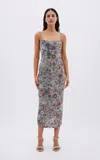Rachel Gilbert Kori Dress In Silver
