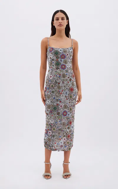 Rachel Gilbert Kori Dress In Silver