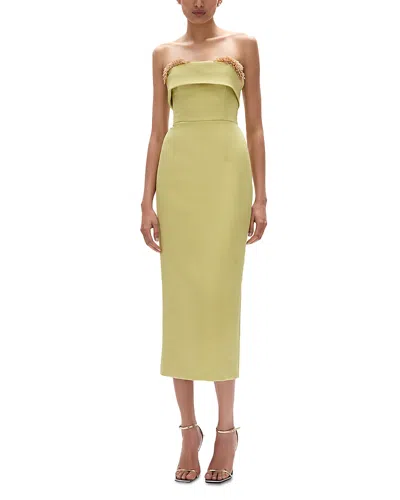 Rachel Gilbert Laira Strapless Dress In Green