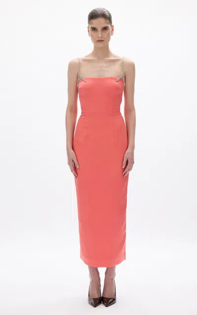 RACHEL GILBERT LEORA CRYSTAL-BOW STRAPLESS DRESS
