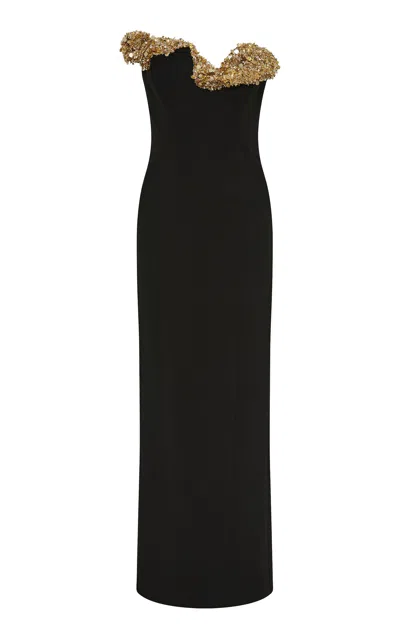 Rachel Gilbert Lucca Beaded Gown In Multi