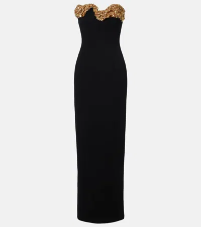 Rachel Gilbert Lucca Embellished Gown In Black