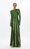 Rachel Gilbert Lyssa Gown In Green