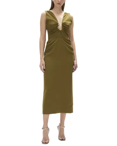 Rachel Gilbert Martina Column Dress In Green