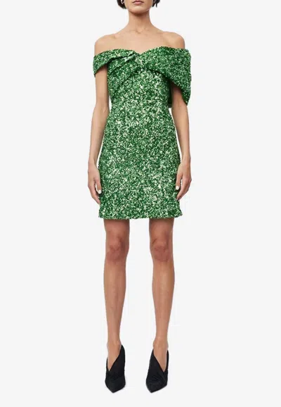 Rachel Gilbert Mirella Mini Dress In Green