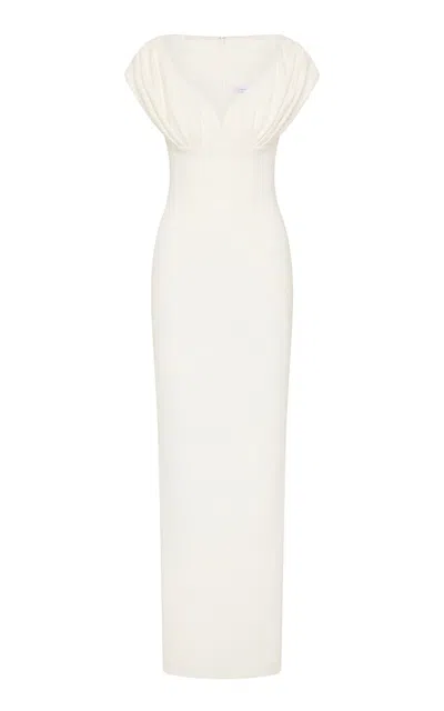 Rachel Gilbert Myra Gathered Gown In White