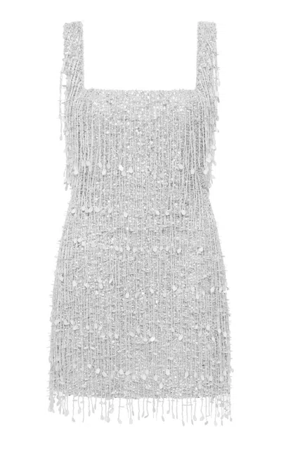 Rachel Gilbert Nala Embellished Mini Dress In White