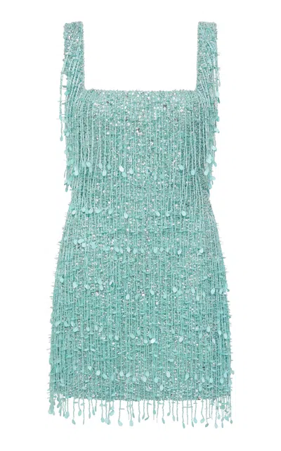Rachel Gilbert Nala Fringe-embellished Mini Dress In Multi