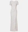 Rachel Gilbert Nixie Sequined Gown In White