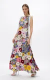Rachel Gilbert Lyra Floral-embroidery Gown In Floral