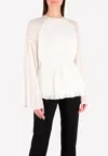 Rachel Gilbert Nyla Pleated Fit Flare Top In White