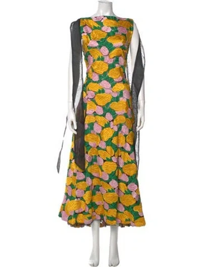 Pre-owned Rachel Gilbert Nylon Long Dress In Multi