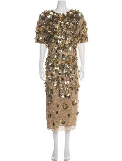 Pre-owned Rachel Gilbert Nylon Midi Length Dress In Multicolor