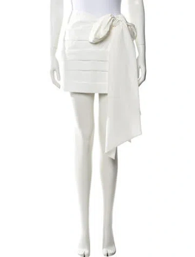 Pre-owned Rachel Gilbert Nylon Mini Skirt W/ Tags In Neutrals/white