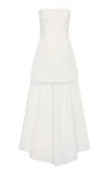 Rachel Gilbert Odette Strapless Crepe Mini Dress In Ivory