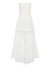 Rachel Gilbert Odette Strapless Pleated Mini Dress In White