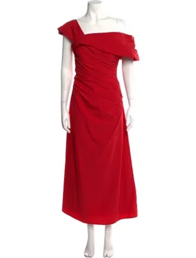 Pre-owned Rachel Gilbert Off-the-shoulder Long Dress W/ Tags In Red