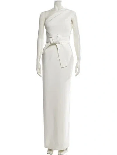Pre-owned Rachel Gilbert One-shoulder Long Dress In Neutrals