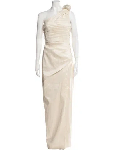 Pre-owned Rachel Gilbert One-shoulder Long Dress W/ Tags In Multicolor