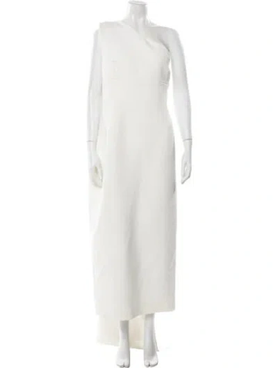 Pre-owned Rachel Gilbert One-shoulder Long Dress W/ Tags In White