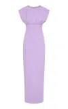 Rachel Gilbert Orion Sequined Trim Gown In Purple