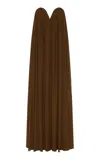 Rachel Gilbert Pamina Silk Flow Gown In Brown