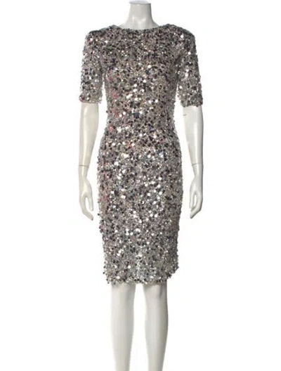 Pre-owned Rachel Gilbert Patterned Knee-length Dress W/ Tags In Multi