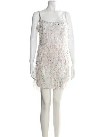 Pre-owned Rachel Gilbert Patterned Mini Dress In Neutral