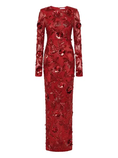 Rachel Gilbert Pierre Gown Dress In Red