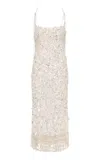 Rachel Gilbert Posie Crystal Embroidered Tulle Gown In Ivory