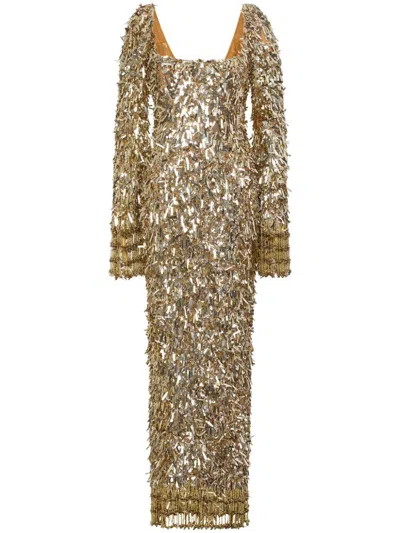 Rachel Gilbert Posie Abendkleid In Gold