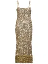 Rachel Gilbert Posie Midi Dress In Gold
