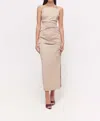 RACHEL GILBERT PRESCOTT DRESS IN TAN