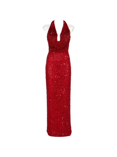 Rachel Gilbert Presley Gown In Red