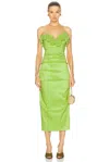Rachel Gilbert Ren Midi Dress In Lime
