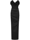 Rachel Gilbert Ren Gown Dress In Black