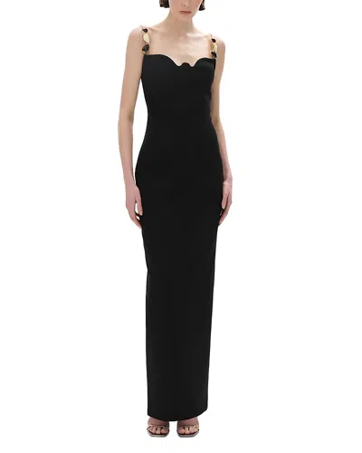 Rachel Gilbert Riccardo Chain Strap Gown In Black