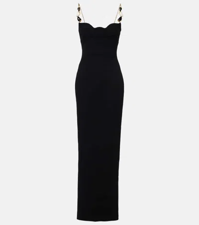 Rachel Gilbert Riccardo Embellished Gown In Black
