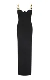 Rachel Gilbert Riccardo Embellished Strap Gown In Black