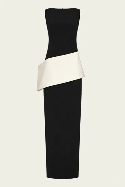 Rachel Gilbert Rick Gown In Black Creme